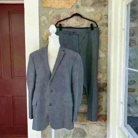 Ted Baker London Endurance Wool Jay CT Suit Set 44R / 37R Gray - Picture 1 of 16